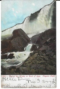 Richland & Buffalo RPO 1907 cancel on Cave of Winds Niagara Falls gilt edged - Picture 1 of 2