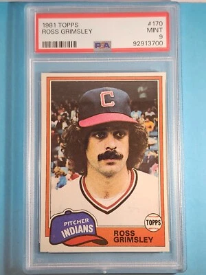 1981 Topps Ross Grimsley Cleveland #170 PSA 9 MINT ⚾ - Image 1 of 2