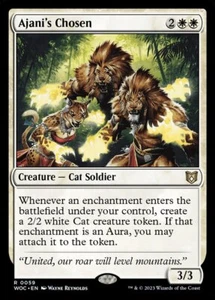 4x Ajani's Chosen - Neuwertig - Wilds of Eldraine Commander - SPARROW MAGIC mtg - Bild 1 von 1