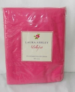NUEVO Laura Ashley Rosa Summer Haven Estilos de Vida Almohada Falsa con Corbatas Algodón 20x26" - Imagen 1 de 11