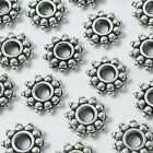 20pcs Flower Ring Spacer Beads Antique Silver 9mm - B0201268