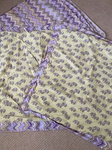 100% Cotton Plenty by Tracy Elephants Print Euro Pillow Shams 26" x 26" Set Of 4 - Picture 1 of 5