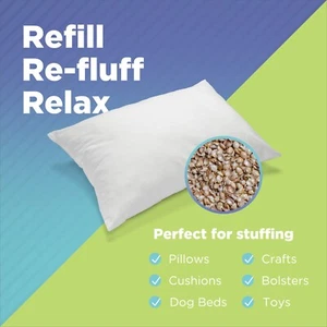 Almohada de cama de mijo - Tela de algodón orgánico y relleno almohada suave para el cuello para dormir - Imagen 1 de 12