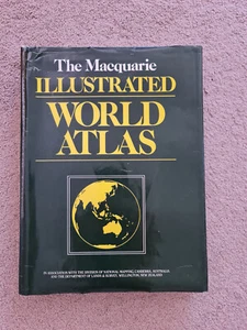 Macquarie World Atlas map 1988 hardcover vintage - Picture 1 of 8