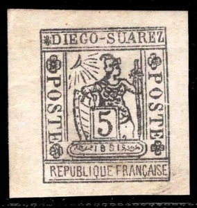 MOMENTOS: COLONIAS FRANCESAS DIEGO SUAREZ SC #10 1891 COMO NUEVO OG LH LOTE #66056 - Imagen 1 de 2