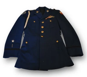Segunda Guerra Mundial Riverside Militar Academia Azul Marino Vestido Blazer Uniforme Chaqueta Ejército ROTC - Imagen 1 de 23