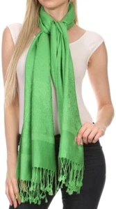 NEW PASHMINA WRAP SCARF LIME - Picture 1 of 3
