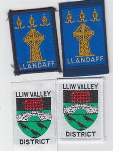 Pfadfinderabzeichen Ext LLANDAFF + Ext LLIW VALLEY Wales Band + gebunden - Bild 1 von 1