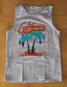 Ärmelloses Jungen Shirt von H&M in grau mit Motivdruck in Größe 158/164 - Bild 1 von 1