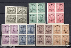 BULGARIA 1920  KING BORIS III PRISONERS OF WAR IMPERFORATE BLOCK OF 4 MNH ERROR  - Picture 1 of 1