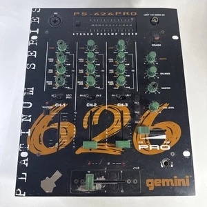 Gemini PS-626 Pro Platinum Series 3-Kanal Analog Vorverstärker DJ Mixer getestet funktioniert - Bild 1 von 17