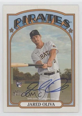 2021 Topps Heritage High Number Real One Jared Oliva #ROA-JO Rookie Auto RC - Image 1 of 2