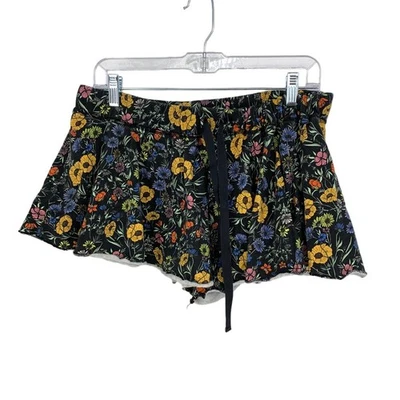 Intimately Free People A Go Go Short Womens M Black Multicolored Floral Print - Image 1 of 4