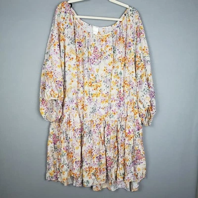 H&M Women's XXL Tiered Floral Midi Dress Bohemian Floral Prairie Cottagecore  - Image 1 of 4