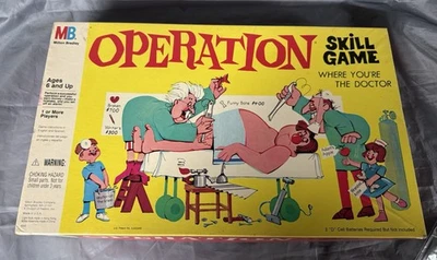 Vintage Milton Bradley Operation Game 1980s Skill Game Complete MB Classic - Image 1 of 4