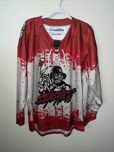 Men's League Sweaters Supreme Quality Hockey Jersey Size M Slashers Ghost Face  - Picture 1 of 6