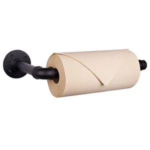Industrial Pipe Toilet Paper Holder - Vintage Style DIY Wall Mount Roll Tissu... - Picture 1 of 7