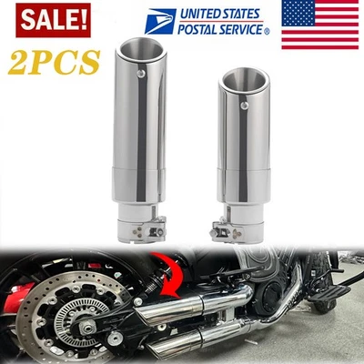 Tubo silenciador de escape corto 2 piezas para Indian Scout Sixty Rogue Bobber 2015-2025 Foto 1 de 4