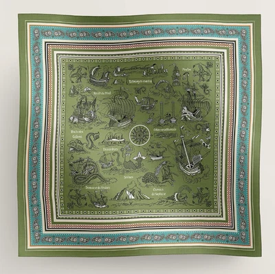 70% Cashmere 30% Silk Wrap Scarf totem Print Double Face Print Shawl 140X140cm - Image 1 of 4