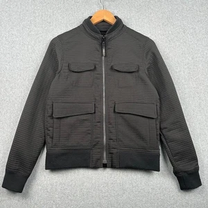 Prana Minx Bomber Jacket Black Zip Up Ribbed Women's XS Biker Tactical - Picture 1 of 7