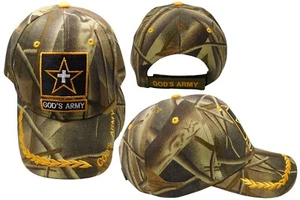 JESUS CHRIST Camo God's Army Embroidered Trucker Christian Religious CAP HAT - Picture 1 of 6