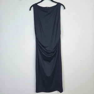 Popilush Womens Sleeveless Sculpting Midi Dress Size XL Black Shapewear Office - Picture 1 of 6