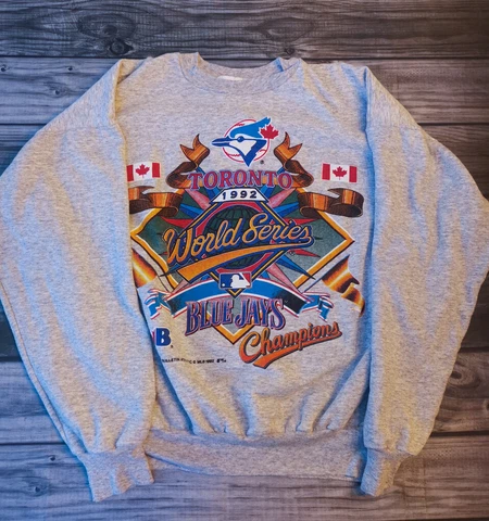 1992 World Series Braves Vs Blue Jays Sweater Sz XL Cover