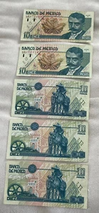 1994   Mexico   10 PESOS  ZAPATA  BANK NOTE  BILLETE  EXC  1 PC - Picture 1 of 2