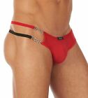 Gregg Homme Thong Cocky Asymmetric Tanga Metal Chains Red 120504 134