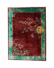 An Antque 9' x 12' Art Deco Chinese Rug
