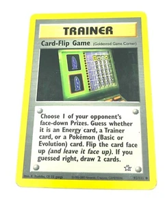 TRAINER-CARD-FLIP GAME #69 1995 Pokemon Playing Game Card 92/111 - Picture 1 of 2
