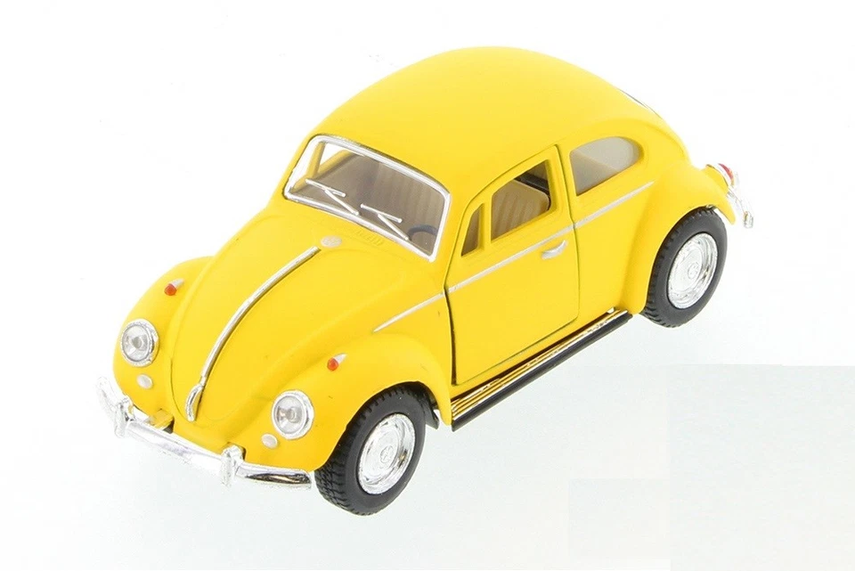 Nuevo 5" Kinsmart 1967 VW Volkswagen Escarabajo Mate Diecast Modelo Juguete 1:32 Amarillo Foto 1 de 1