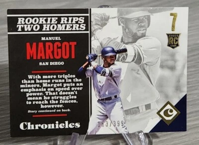Manuel Margot 2017 Chronicles Gold /399 Rookie #113 San Diego Padres/Tigers - Image 1 of 2