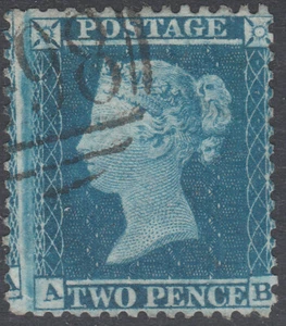 1855 SG34 2d BLUE PLATE 5 LARGE CROWN PERF 14 FINE USED (AB) - Picture 1 of 2