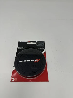 Authentic Dodge Accessories Car, Truk, and Suv 2 Travel Cup Holder CoastersDodge - Image 1 of 2