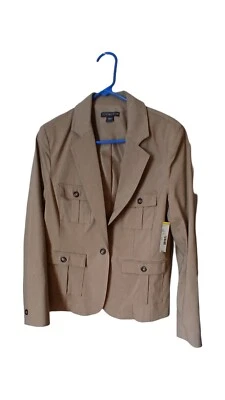 Chaqueta Militar Covington Missy Safari Mujer Talla Grande Caqui Beige Manga Larga Foto 1 de 4