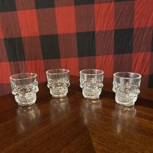 Set 4 occhiali da tiro trasparenti viso teschio - Foto 1 di 5