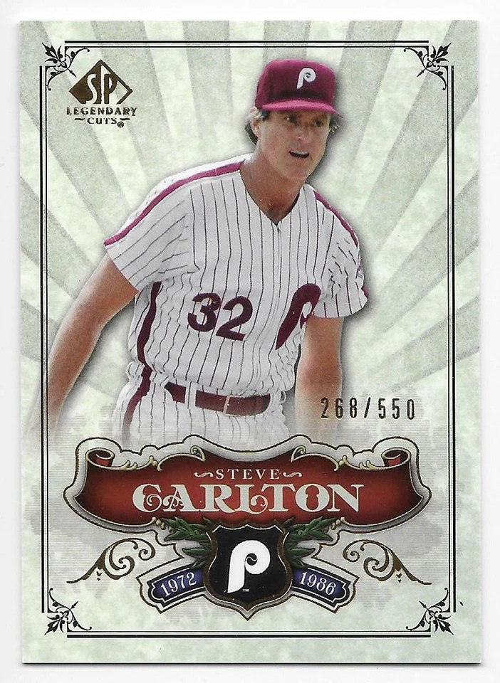 2006 SP LEGENDARY CUTS SP #161 Steve Carlton #268/550 - Image 1 of 1