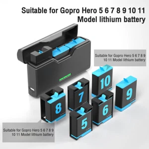 3-Channel Battery Quick Charger Dock for Gopro Hero 5 6 7 8 9 11 Action Cameras - Picture 1 of 10