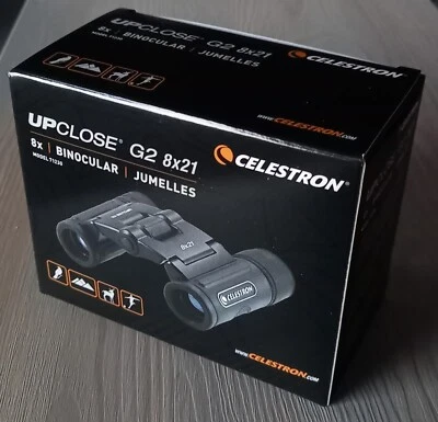 Celestron UP CLOSE G2 8 x 21 Compact Binoculars Black  BNIB - Image 1 of 4