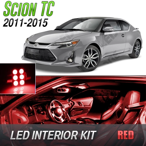 Kit interior luces LED rojas Scion tC 2011-2015 Foto 1 de 1