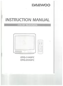 Daewoo Bedienungsanleitung Farbfernseher DTQ 1440FC 2040FC 1990er - Bild 1 von 1