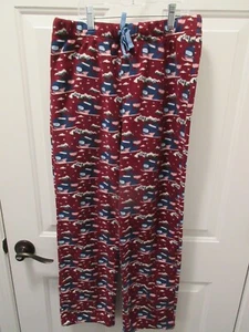 VINEYARD VINES SNOWBOARD WHALE PRINT FLEECE PJ LOUNGE PANTS SIZE LARGE (16) NEW - Picture 1 of 3