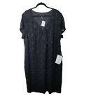Connected Apparel Black V Neck Sequin Cocktail Dress Plus Size 24W NWT