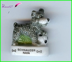 Feve Les Races de Chien Dog Edition Atlas " Le Schnauzer Nain " #A35 - Imagen 1 de 1