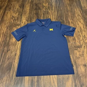 Nike Air Jordan Maíz y Oro Michigan Wolverines On Field Polo Hombre’s L - Imagen 1 de 14