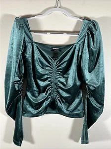 Express Samt Top Damen Gr. S Mittelalter Fee Rüschen Whimsigoth feminin - Bild 1 von 5