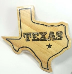 Texas Shaped Cutting Serving Board - Wood - safe on knives 15" x 15" New Sealed - Picture 1 of 4