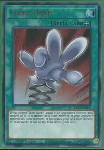 Tarjeta holográfica ultra rara Yugioh - mano cómica - primera edición - Imagen 1 de 1
