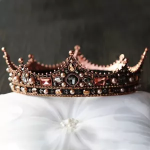 Vintage Barock Bronze Krone König Königin Braut Diadem - Bild 1 von 6